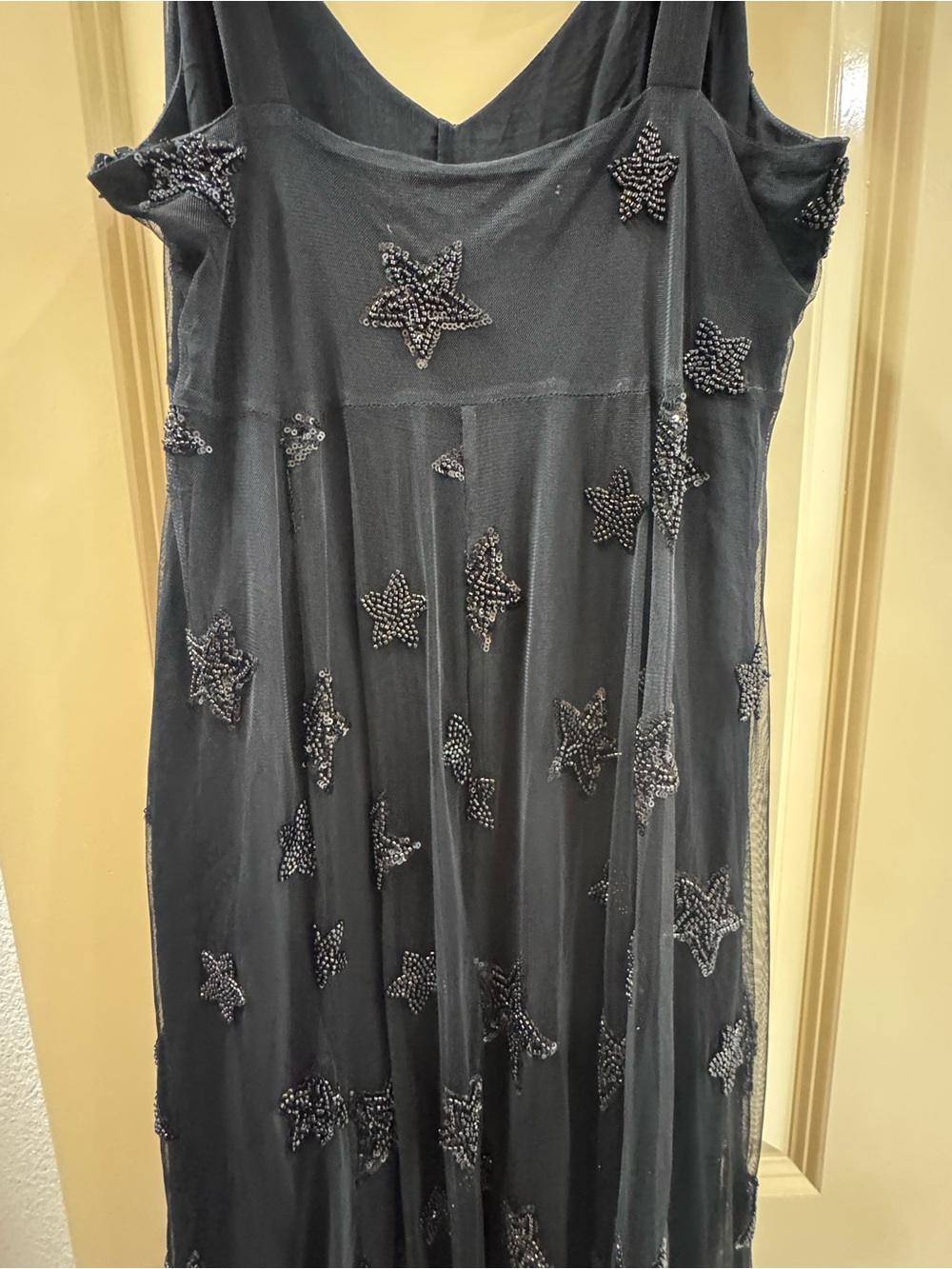 saltwater LUXE Black Star-Embroidered Maxi Dress NWOT - Picture 3 of 5